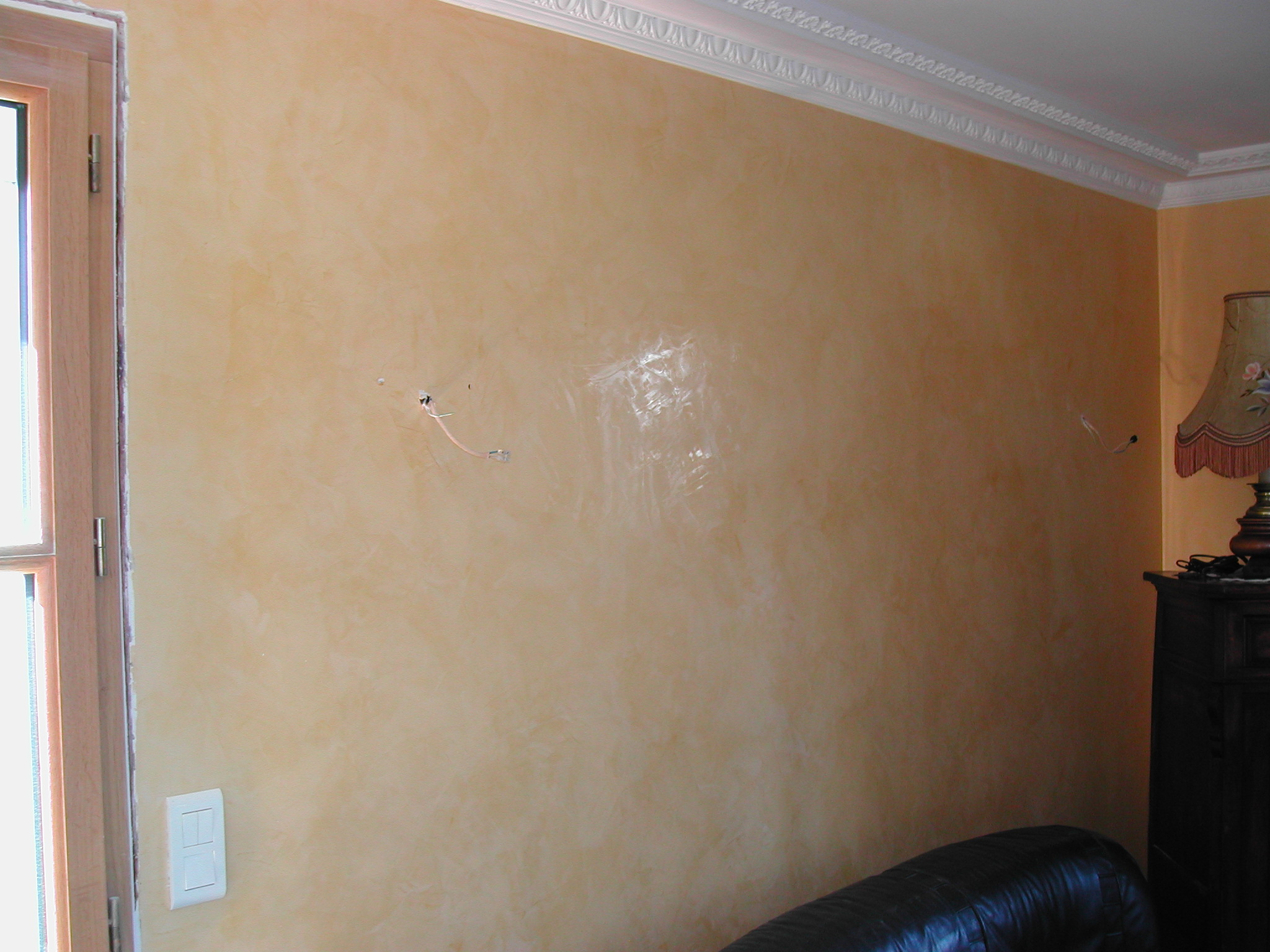 finition en stucco,chaux et poudre de marbre